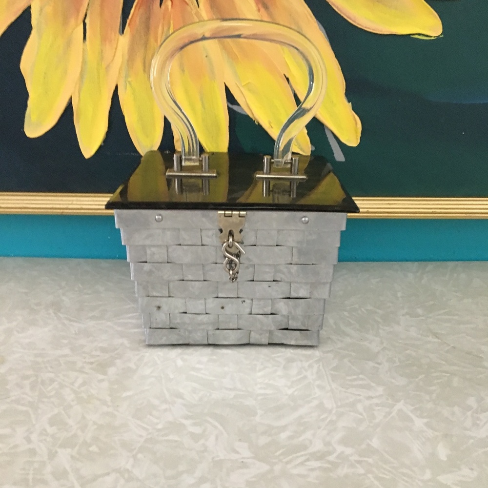 Vintage Dorset Rex Lucite Metal Weave Handbag